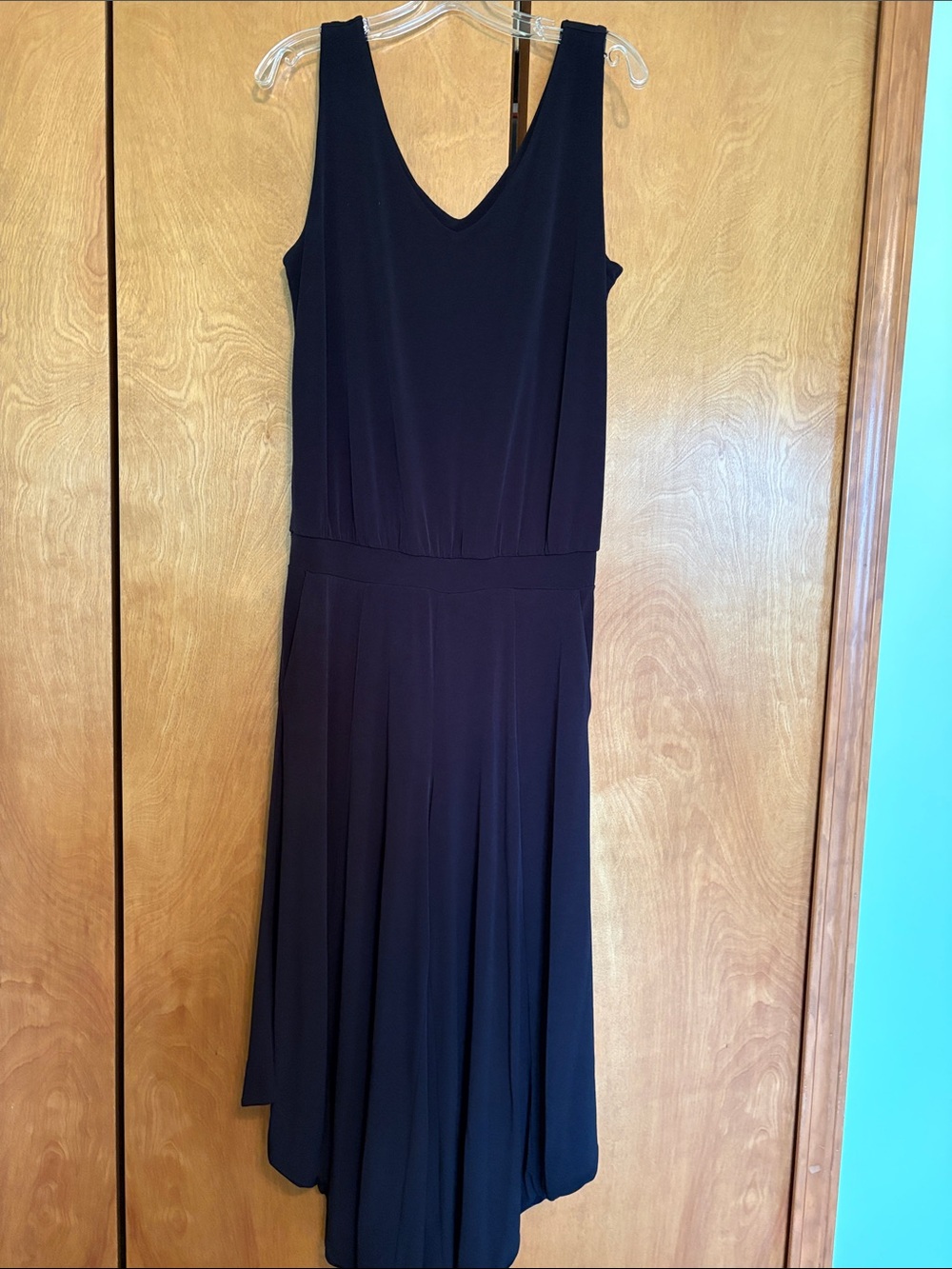 G.I.L.I. Black V-Neck Sleeveless Jumpsuit